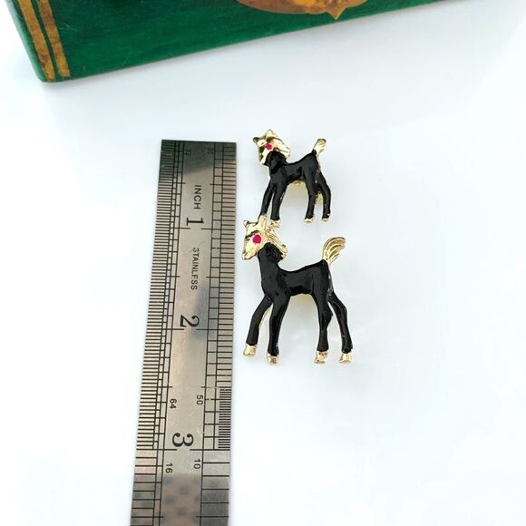 Vintage Horse & Pony Enamel Pin Brooch Set - Picture 5 of 6